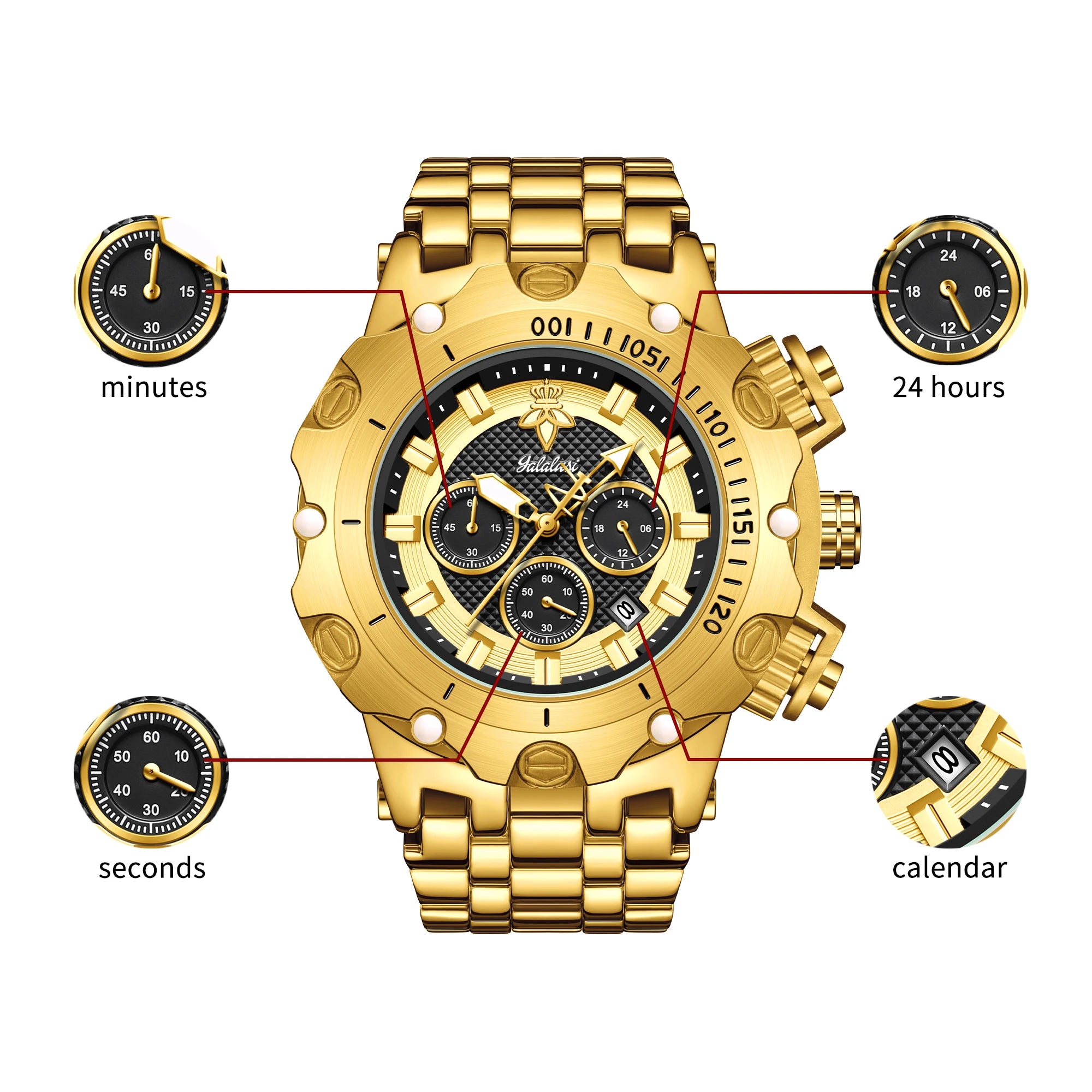 Golden Heir | The "Apex Titan" Chrono – 2026 Sovereign Quartz Series